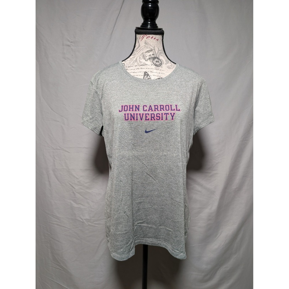 Nike Dri Fit John Carroll University JCU Gray Performance‎ T-Shirt Women's Large
